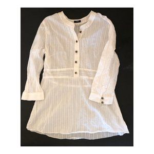 J Crew Button Up White Blouse 100% cotton